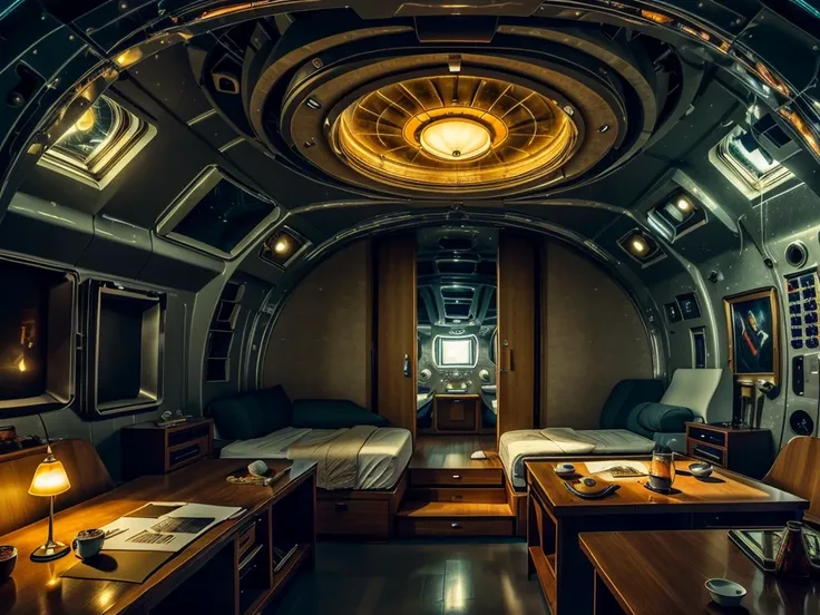 (((Masterpiece))), (high quality),Inside a UFO,A gorgeous and mechanical room