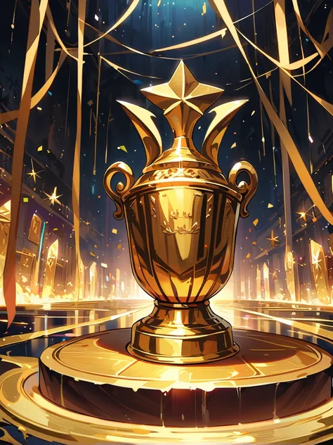 Golden Trophy, (Big things, The Shining, Golden Trophy,Exquisite detailing and carving),Looks expensive,highly polished surfaces,Sparkling under the lights,emitting a soft glow,Great craftsmanshipと細部へのこだわりが感じられる,Standing on Solid Foundations,Understand the...