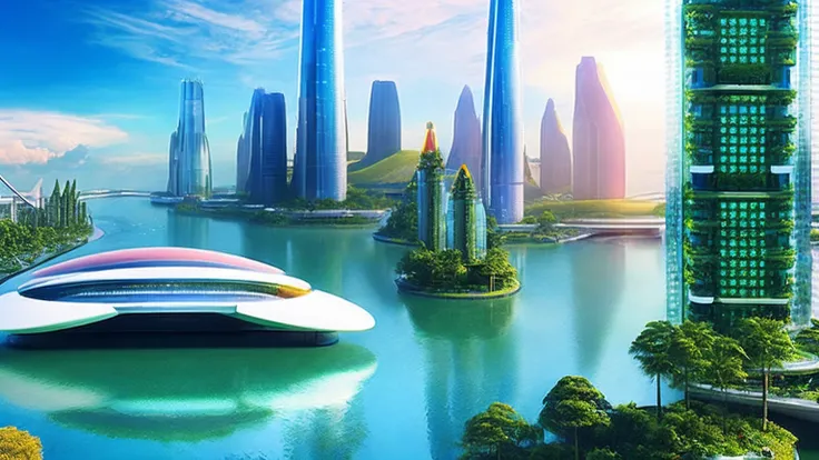 (Best quality,4K,8K,A high resolution,Masterpiece:1.2),Ultra-detailed,(Realistic,Photorealistic,photo-realistic:1.37),Futuristic floating city,Futuristic technology,Huge urban high-tech tablet platform,Airship,Floating in the sky,Futuristic city,Small airs...