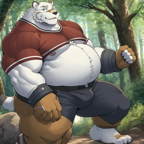 Animal kingdom Tank Hero Academia Shonen Anime style, full body image, Casual, neighborhood style, big obese teen, in sport clothes, He is a huge obese Sumo in huge obese weight gain process, detailed face, detailed eyes, detailed nose, defined face, big b...