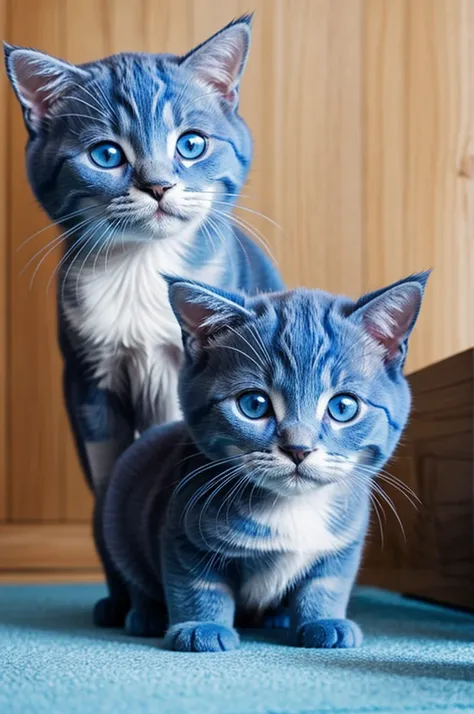 Cute blue cat puppy