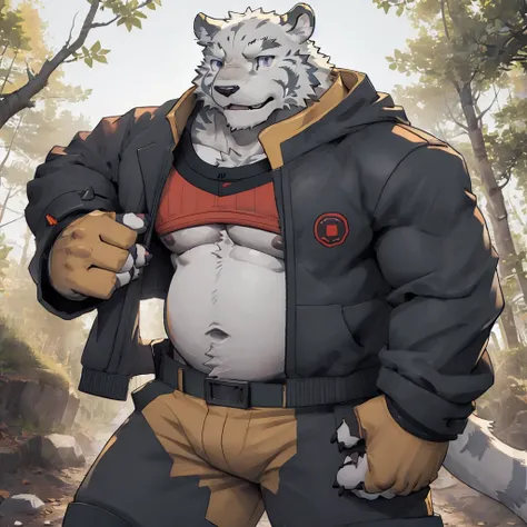 Animal kingdom Tank Hero Academia Shonen Anime style, full body image, Casual, neighborhood style, big obese teen, in sport clothes, He is a huge obese Sumo in huge obese weight gain process, detailed face, detailed eyes, detailed nose, defined face, big b...