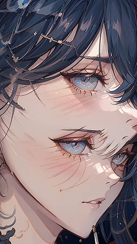 Close-up of a person with a cigarette in his hand, In the art style of Bouwater, ;Open your mouth, Portrait of a woman like Leol, Detailed Anime Character Art, Ishida Sui Art Manga, junko enoshima, Inspired by Amano, Detailed portrait of an anime girl, Wri...