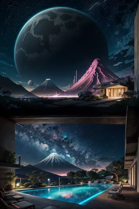 anime (best-quality:0.8), (best-quality:0.8), perfect anime illustration, weve been trying to reach you about your cars extended warranty, An illustration in collage style, with giant boulders, brutalist building sections, terraces, stairs, cacti, agave, c...