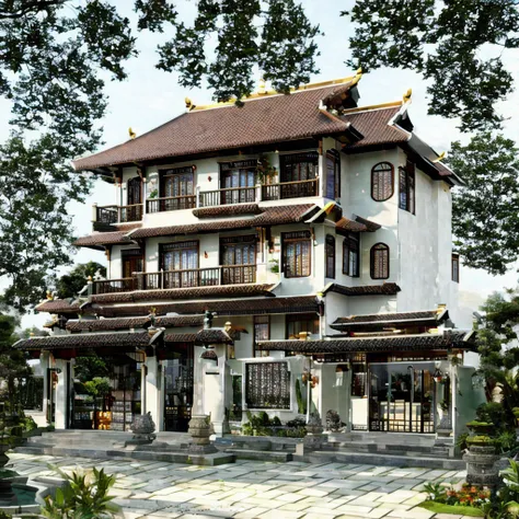 (masterpiece, best quality:1.2), indochina house, indochina style