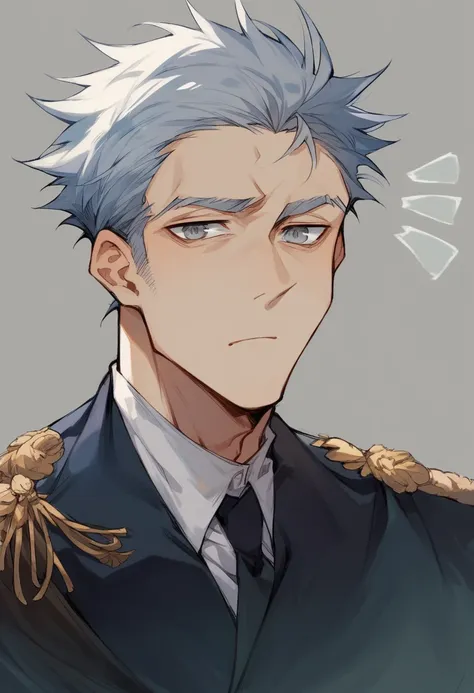 art of kohei horikoshi, 16 year old boy, spiky hair tilted back, lean, grey eyes, u,a uniform