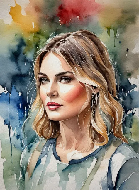 Amazing vivid watercolor painting, fluid washes of color blend seamlessly , watercolor paper texture, drips, sharp, beautiful, painterly, detailed, textural, artistic