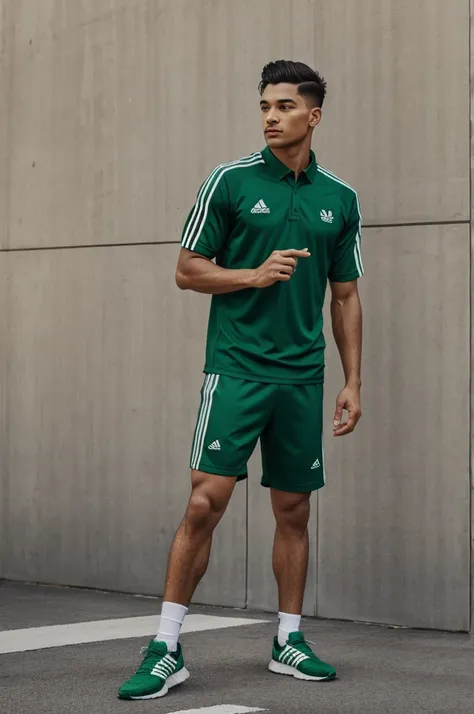 Green Adidas uniform