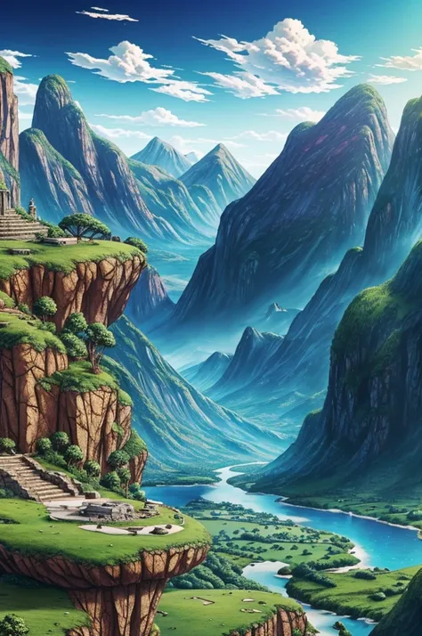 Realistic background of some Dragon ball landscape