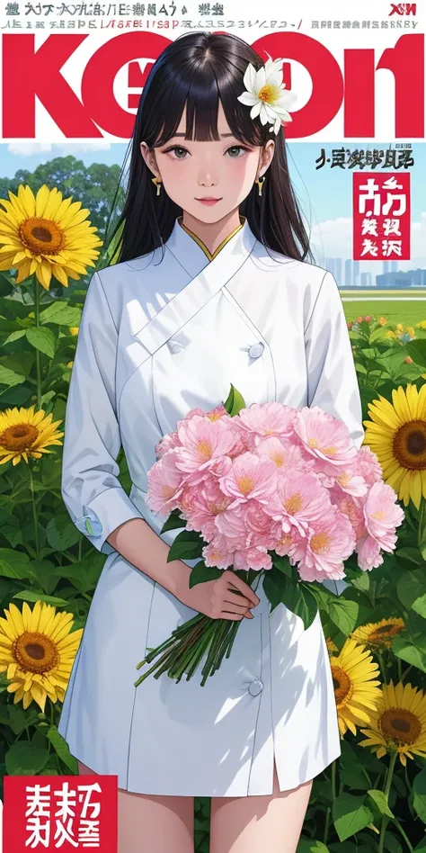 magazine cover,legendary flower,kirin xiaoting&#39;s clothing,(collar, blindfolded,handcuffs,sex),watering the flowers,urinating...