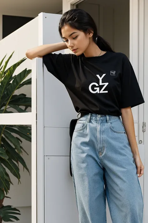 Create a logo with the word gazz minimalist for something more y2k clothing
