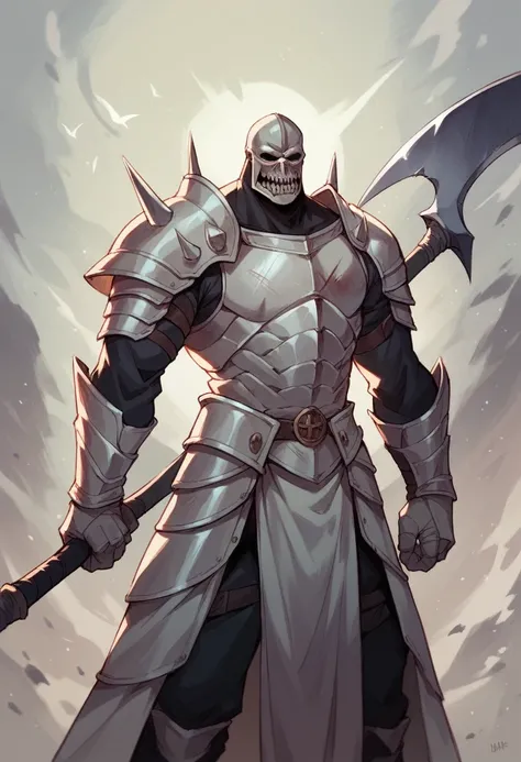 death with white armor and scythe