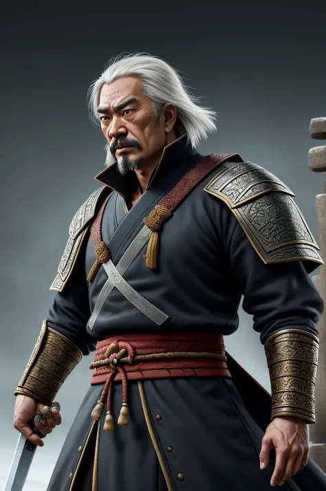 Highest quality，High resolution，((Kublai Khan)) ，（Mongol empire），Fist of the North Star，One person，（Yuan），（black_coat），male，One personで，Middle Age，strongest，Anime Style，(Limbs)，(Full Finger)，(Accurate fingertips), (The finer details), (Super detailed)，(Jap...