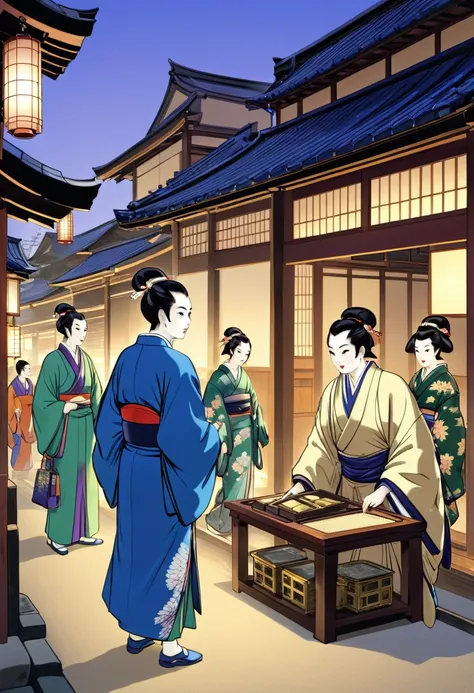 Wealthy merchants in the Edo period