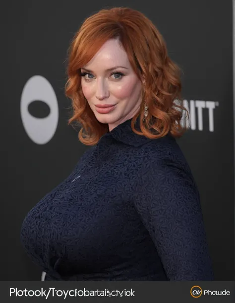 ultra realistic  photograph  of Christina Hendricks  , sexy woman, 40yo woman, huge breast , (  hollywood actress , female , woman, realistic babe, celebrity  ), outdoors, tall fit figure , ( insanely detailed skin texture , depth of field, detailed eyes, ...