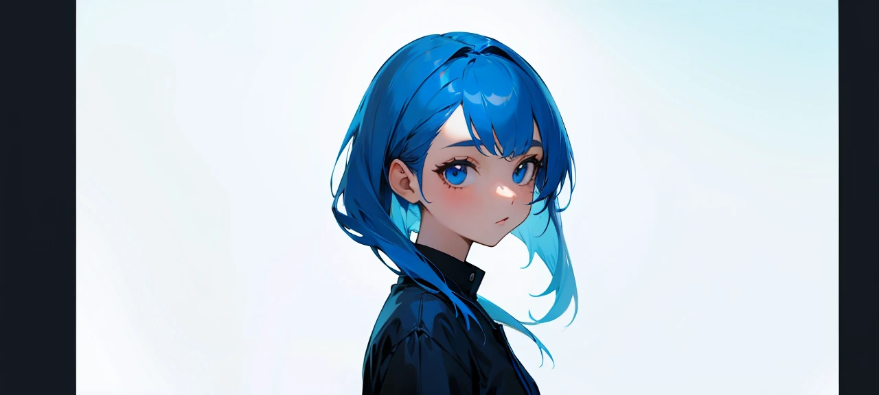 Blue haired girl