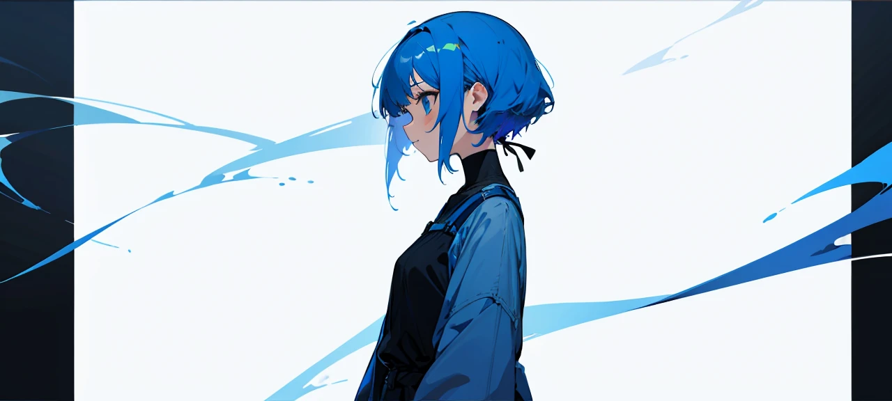 Blue haired girl