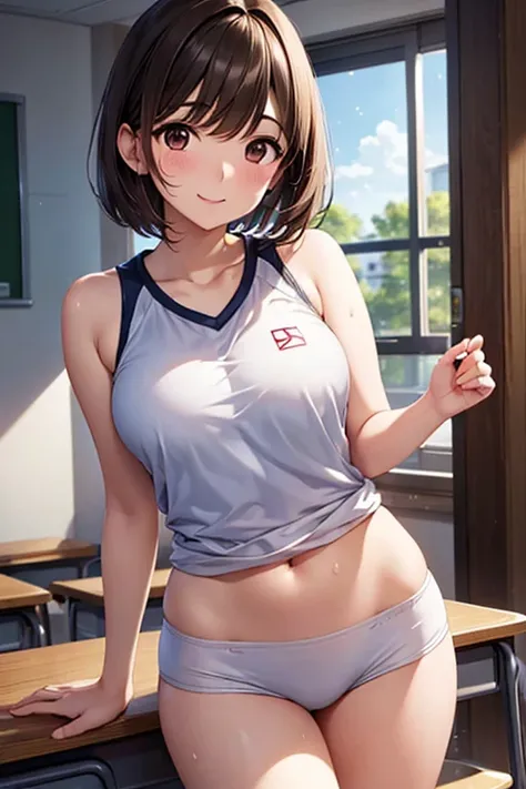 anegasaki nene、Shiny brown hair, short hair, (Beautiful brown eyes、Sparkling eyes, Fine grain)、smile、Ultra-detailed eyes、Highly detailed face, Highly detailed eyes,

最high quality、Best image quality、masterpiece、high quality、Written boundary depth、movie、Vis...