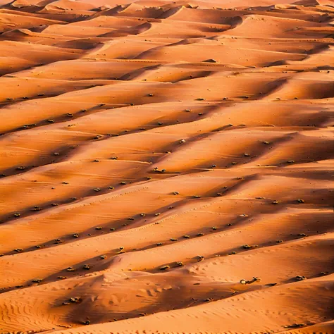 a vast landscape of a huge desert, in the foreground we have large and beautiful sand dunes, the sand is too fine, the colors of...