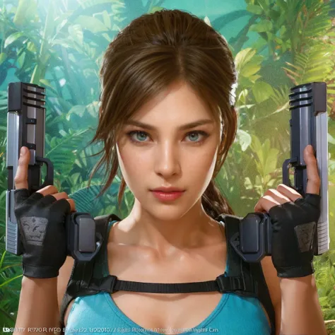 lara croft, brown eyes, (best quality, ultra-detailed), (realistic:1.37), beautiful and detailed face, ultra-realistic texture, ...