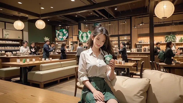 
((((((((夜の暗いInside the Starbucks store))))))))
((((((((The night view can be seen from the window))))))))
((((Warm indirect lighting or candlelight))))
8K、RAW Photos、Highest quality、Super detailed、Super Resolution、Ultra HD、8K壁紙、Amazing details
((A girl in...