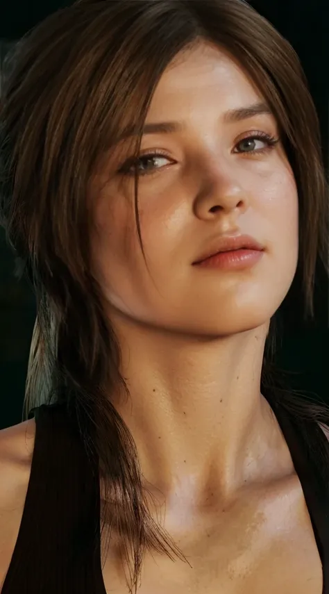 lara croft, brown eyes, (best quality, ultra-detailed), (realistic:1.37), beautiful and detailed face, ultra-realistic texture, ...