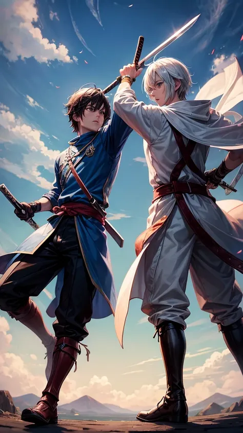 Two swordsmen fighting