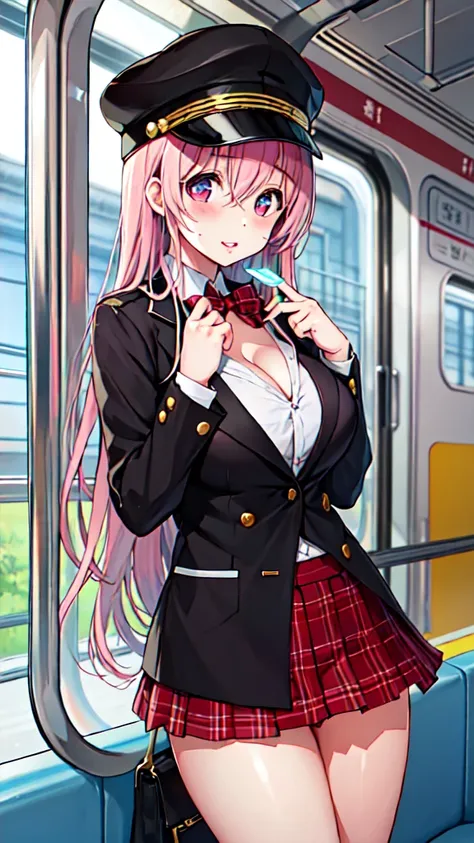 １People Girl、uniform、on the train