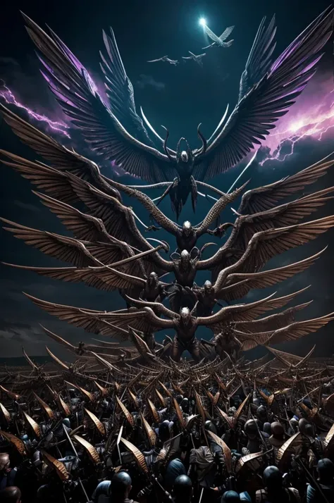 A large army of winged demons is ready