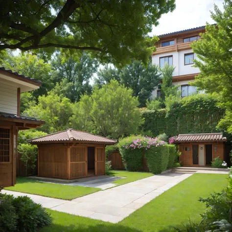 Newly built house garden、There is no one here