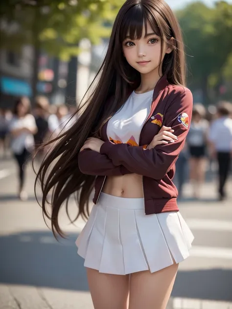 (8K, RAW Photos, Highest quality, masterpiece:1.2), (Realistic, photo-Realistic:1.4), (Highly detailed 8K wallpapers), ((Full Body Shot)), (1 girl), Sharp focus, Depth of written boundary, Cinematic lighting, Soft Light, 緻密な美しさのeye, eye_Chan, Very beautifu...