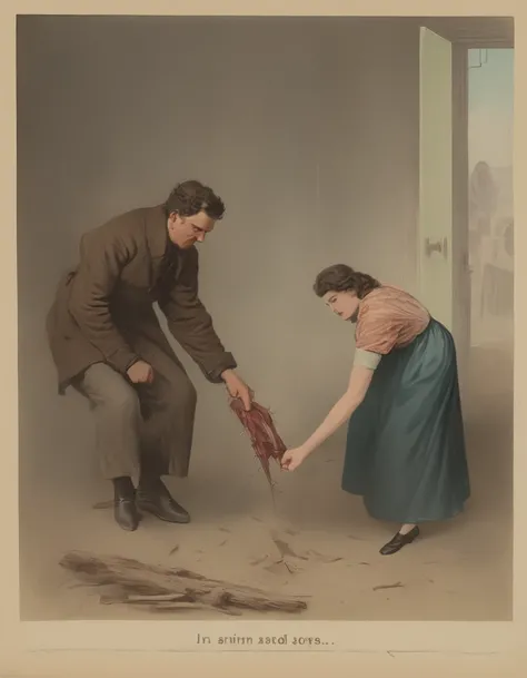 a man pulls a splinter out of a woman&#39;s hand