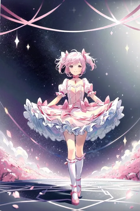 (masterpiece, highest quality, detailed:1.3),(photograph:1.3), hd transparent background, high detail, madoka kaname,cute,one gi...