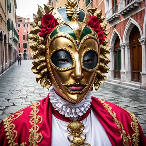 whole body,Flashy protrusions,Venice Carnival,mask,Romanesco Mask,No people,No background,Highest quality,masterpiece,High resolution,8K