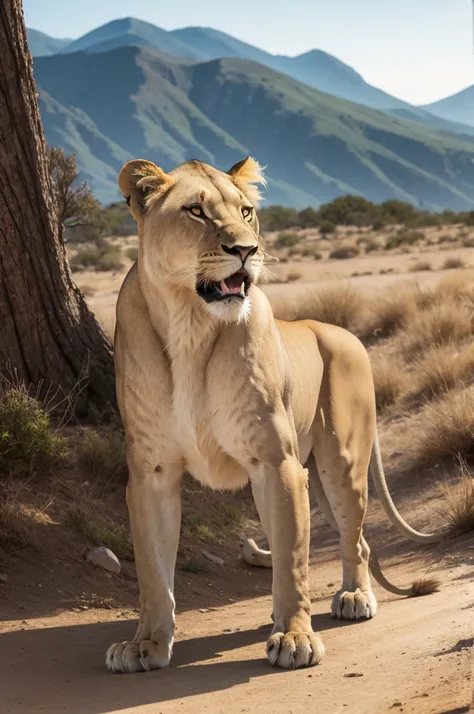 a singing lioness 