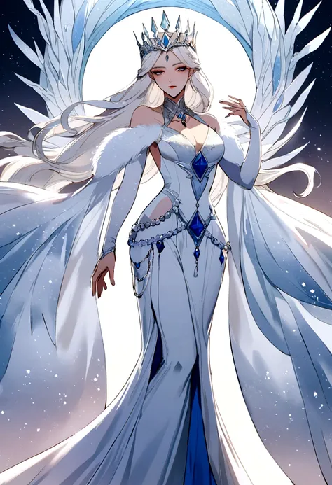 From the diamond dust, a god more powerful than a legend々A beautiful and clear snow queen