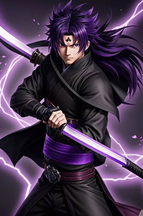 Rewrite into better words Anime base in oc character in demon slayer anime a shadow Hashira male name Kagetoki Zenko he wearing a black violet a shinobi haori with violet lotus designs and his violet katana that manipulated shadow on his fighting stance fo...