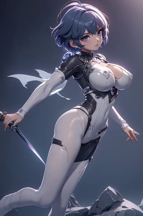 Mini Ghost in the Shell, (Ghost in the Shell), solo, ray tracing, 3D style, 3DMM, ((oses per photo)), ((oses ouch cada foto)), fully body,(Front view),(Costas Issue), (Emist on the left), show flat belly, (((oses per photo))),(very big breastsperfect ass, ...