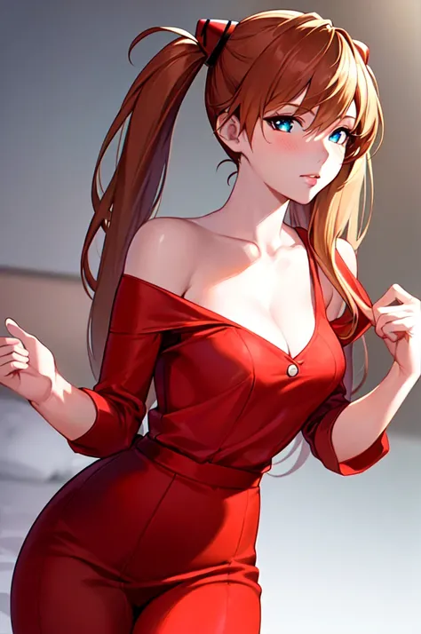 {{{{Neon Genesis Evangelion, Asuka Langley:1.9}}}}, ((Battle Scenes)), (Rifle in one hand),8k, Best Quality, Super detailed, It is high resolution., Highly detailed CG, Clear, Best aesthetic, Great shading, (Photorealistic:1.3), High contrast, Ultra-thin i...