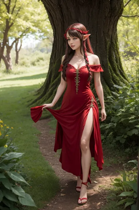 Lord of the Rings Red Elf Dress 
