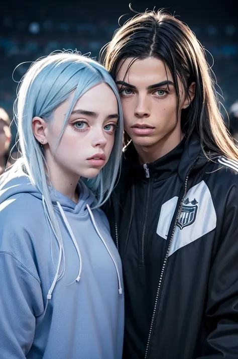 Create a photo of Billie Eilish with Cristiano Ronaldo 