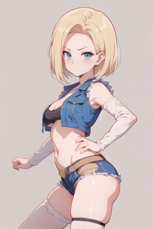 Chibi, busty, android18 pecho grande kawal nude