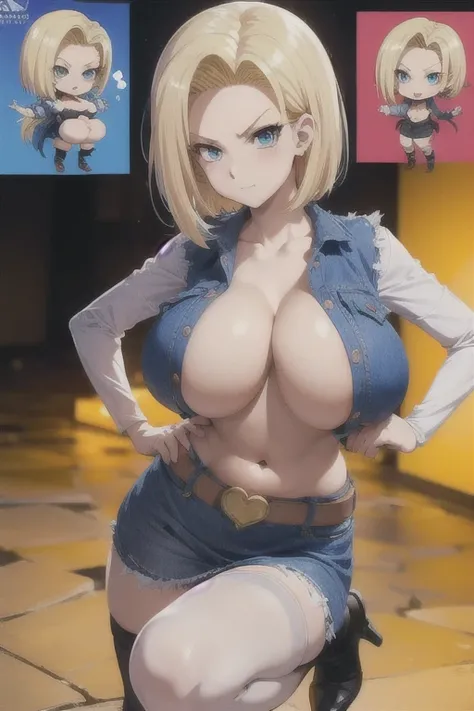 Chibi, busty, android18 very big breast kawail nude