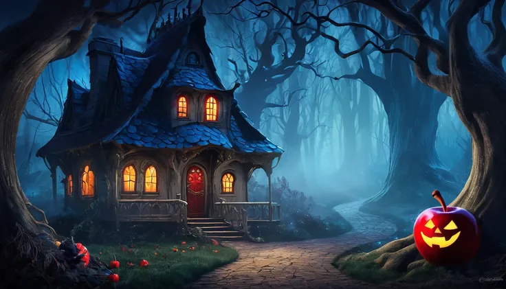 Create a digital artwork for the series A Not So Fairytale, featuring a collection of iconic fairytale characters with a dark twist. Include characters like Red Riding Hood, Snow White, Cinderella, and Hansel and Gretel. Each character should have a slight...