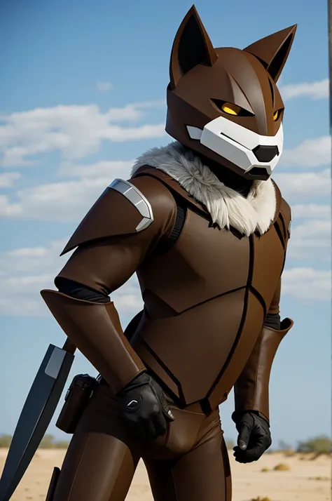 Protogen Furry Brown