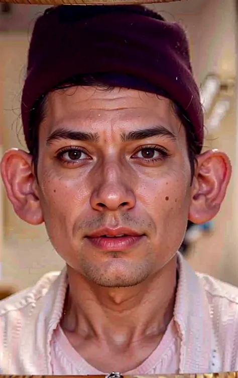 arafed photo of a man with a hat on his head, 5 0 years old man, shirt white, 4 0 years old man, raden saleh, photo of a man, a photo of a man, ramil sunga, mohamed chahin, potrait, barong family member, nivanh chanthara, nuttavut baiphowongse