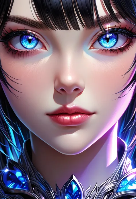 (Highest quality,Super detailed,Realistic:1.37),(Realistic lighting),(Vibrant colors),(Sharp focus),(Very detailed explanation),
(Surreal Eyes),(close),(Only the eyes are visible),(long black eyelashes),(Shining pupils),(Glowing Iris)