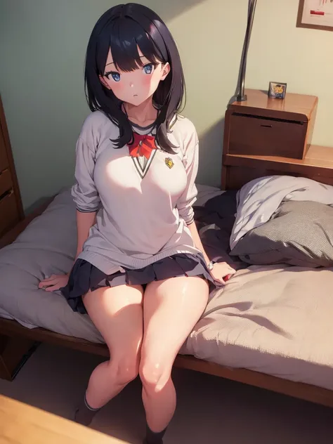 Rikka, A-line skirt,sexy girl,bed room ,on the bed,Beautiful slender legs,Big breasts,porn,female underwear,girl friend sex,Beautiful, long legs,obsceneSleeping position,nude