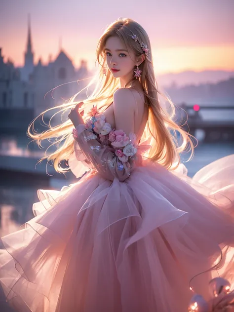 tmasterpiece，Highest image quality，super detailing，Best quality ,Extremely Delicately Beautiful, Very meticulous,Best quality, offcial art, extremely detaild的 CG unified 8k wallpapers, portrait photo of an, The most beautiful look，blond hair blue eyes，Radi...