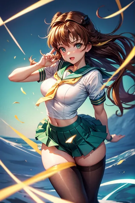 Sailor Jupiter highlighting the pantyhose she is wearing